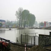 Jezioro w miejscu przyszłej estakady