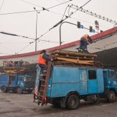 Naprawa sieci trakcyjnej