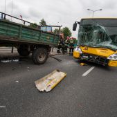 Zderzenie autobusu z traktorem 2013-05-23