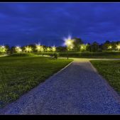 Park Dębnicki nocą...