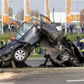 Wypadek na Bora Komorowskiego 09.04.2009