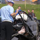 Wypadek na Bora Komorowskiego 09.04.2009