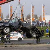 Wypadek na Bora Komorowskiego 09.04.2009