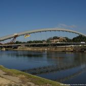 Budowa kładki dla pieszych przez Wisłę - 2010-06-27
