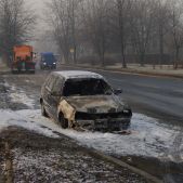 Pożar samochodu na ul. Kocmyrzowskiej