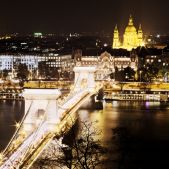 Budapeszt wieczorową porą.