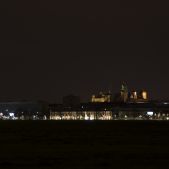 Stadion Cracovii nocą