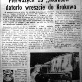 Pierwszych 25 Ikarusów dotarło wreszcie do Krakowa