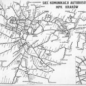 Plan sieci autobusowej MPK Kraków 1978r