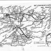 Plan sieci autobusowej z 1983 roku.