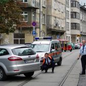 Zatrzymanie na ul. Dajwór - Konstal 102N #203 12.08.2012