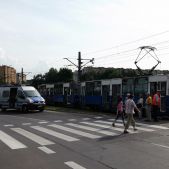 Zderzenie rowerzysty z tramwajem 16.06.2011