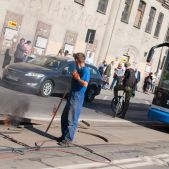 Wybrzuszenie szyny na Wielickiej 27.04.2012