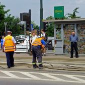 Wybrzuszenie szyny na Wielickiej 07.06.2010