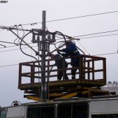 Zerwanie sieci trakcyjnej na Mikołajczyka 30-09-2010