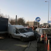 Karambol na alei Powstania Warszawskiego 5.03.2012