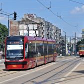 Tramwaje przy Dworcu Łódź Fabryczna