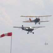 Curtiss JN-4H Jenny #SP-SHUF oraz Piper Cub - #SP-AFY