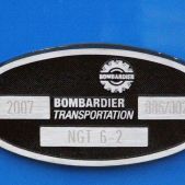 Bombardier NGT6 #2027 - Tabliczka seryjna
