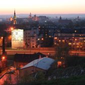 Kraków o zachodzie słońca
