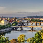 Praga o wschodzie słońca