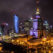 Warszawa nocą