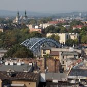 Most Piłsudskiego - widok z wieży kościoła św Józefa