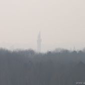 Mgła nad Sanktuarium w Łagiewnikach
