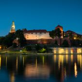 Wawel późnym wieczorem