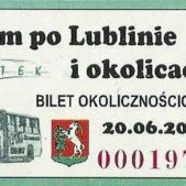 Ikarusem po Lublinie i okolicach- bilet okolicznościowy
